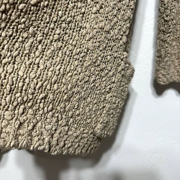 Forever 21 Cardigan Sweater Tan Brown 3/4 Sleeve Knit Open Front Womens sz Small - Picture 4 of 7